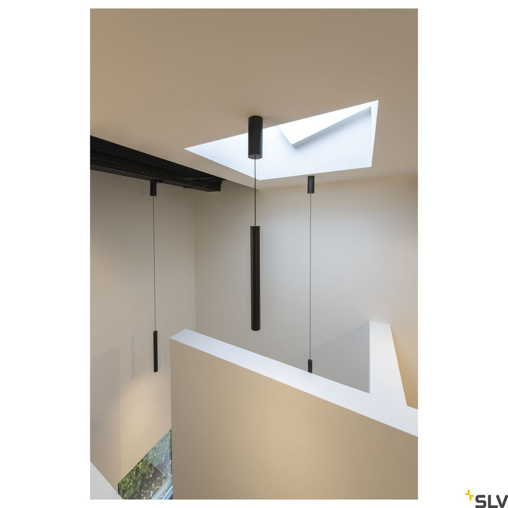 SLV HELIA 40, pendant, round, black, 9W LED, 3000K 152370