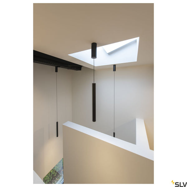 SLV HELIA 40, pendant, round, black, 9W LED, 3000K 152370