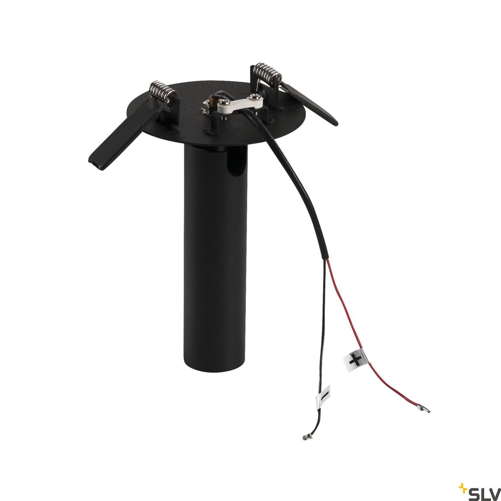 SLV KARPO 30 single spot, recessed ceiling light, flat canopy, black, 7.5W LED, 3000K, 152380
