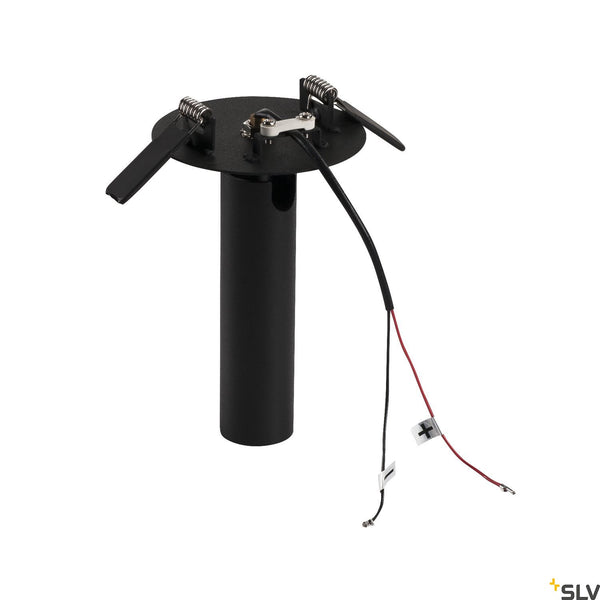 SLV KARPO 30 single spot, recessed ceiling light, flat canopy, black, 7.5W LED, 3000K, 152380