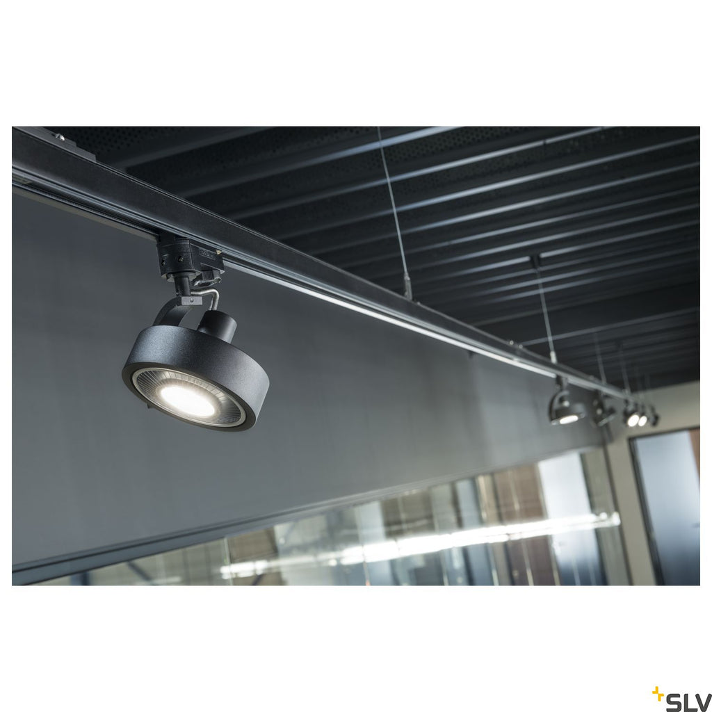 SLV KALU TRACK QPAR111 lamp head, black, incl. 3-circuit adapter 152610