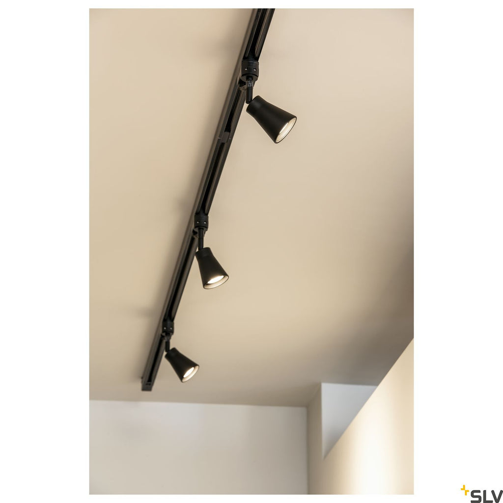 SLV AVO Spot incl. 3-circuit adapter , black, 1x GU10, max. 50W 152640