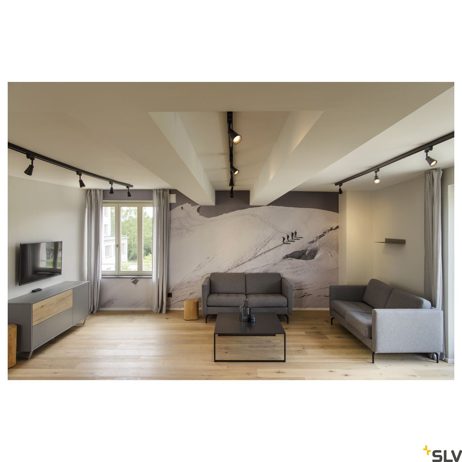 SLV AVO Spot incl. 3-circuit adapter , black, 1x GU10, max. 50W 152640