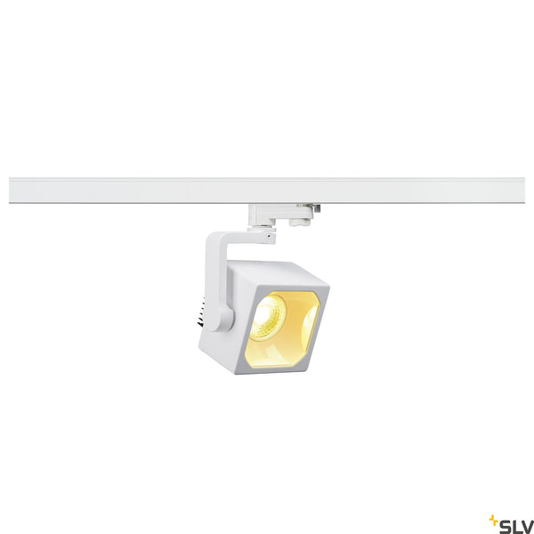 SLV EURO CUBE SPOT, white, 60°, 3000K COB LED, CRI90, incl. 3-circuit adapter 152751