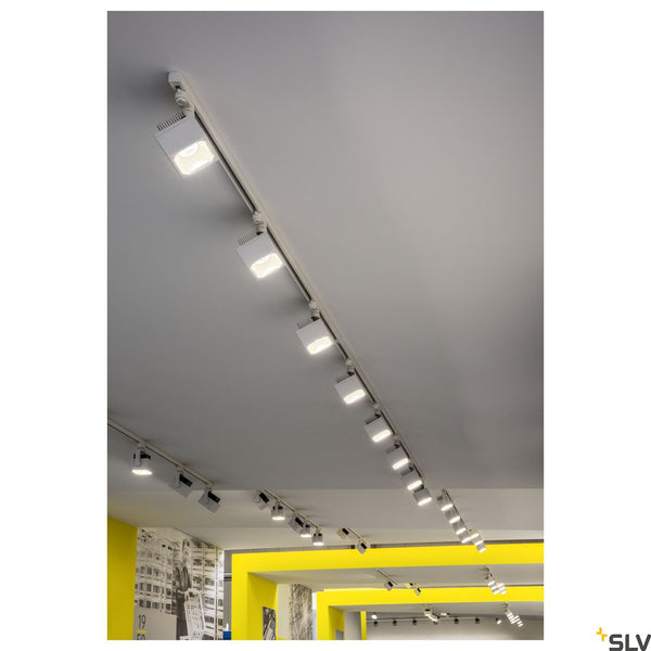 SLV EURO CUBE SPOT, white, 60°, 4000K COB LED, CRI90, incl. 3-circuit adapter 152781
