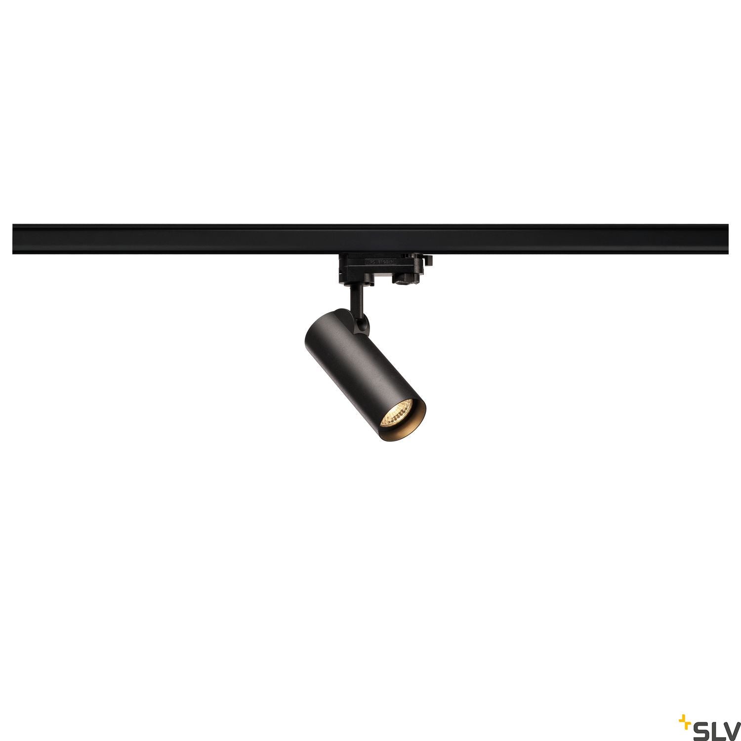 SLV HELIA 50 LED Spot for 3 circuit High-voltage Track System, 3000K, black, 35°, incl. 3 circuit adapter 152960