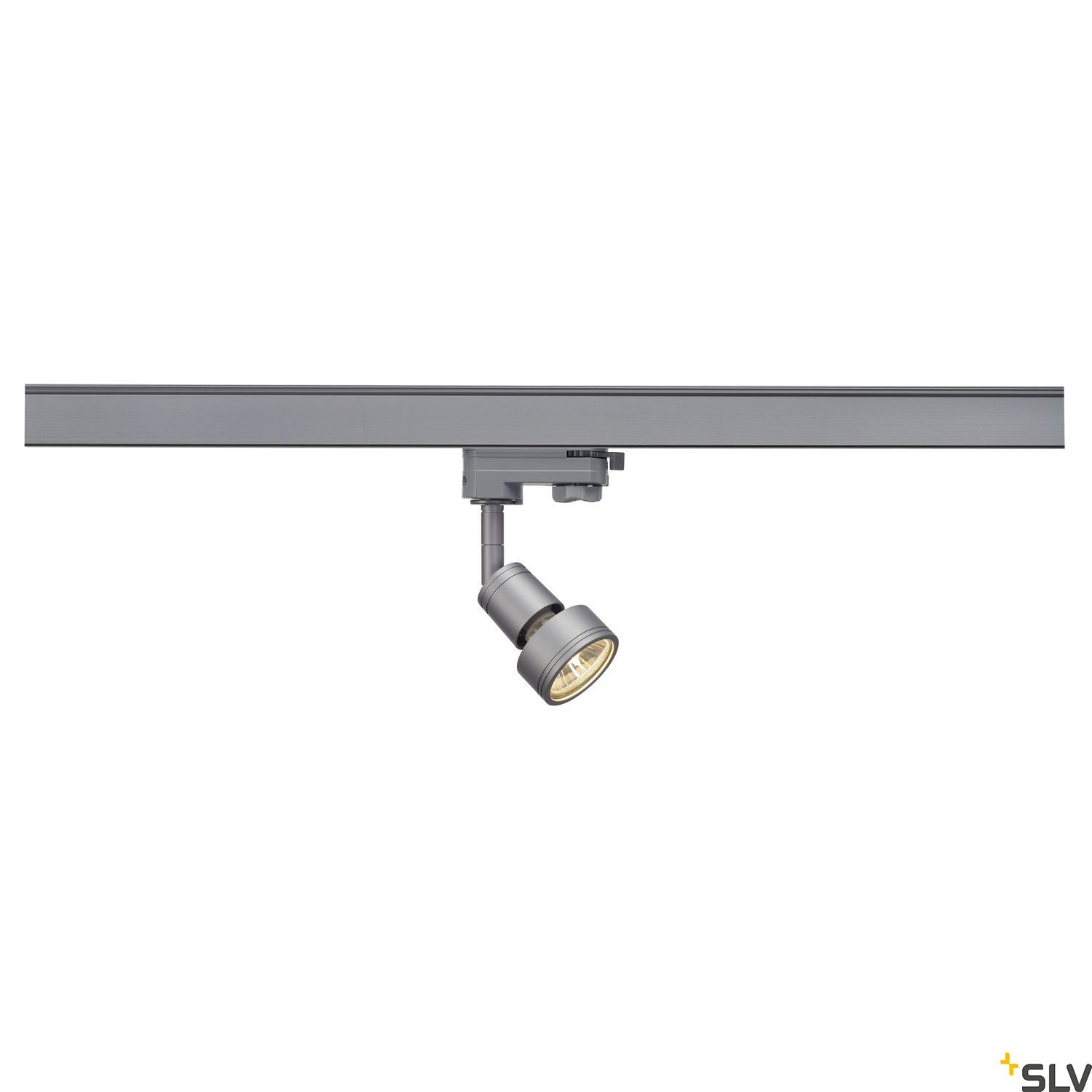 SLV PURI lamp head, silver-grey, GU10, max. 50W, incl. 3- circuit adapter 153564
