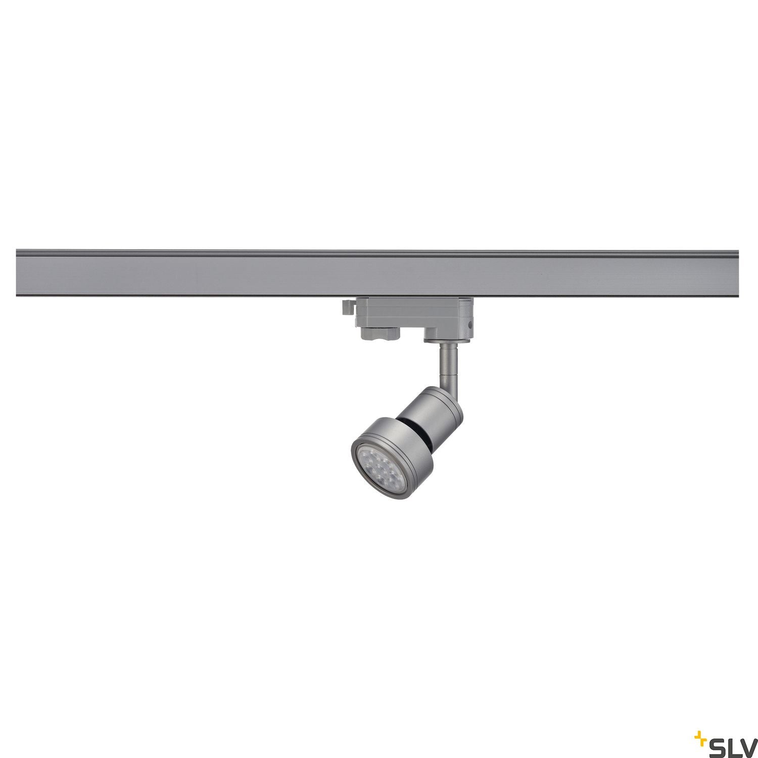 SLV PURI lamp head, silver-grey, GU10, max. 50W, incl. 3- circuit adapter 153564