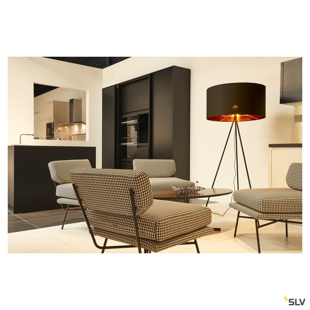 SLV FENDA, floor stand, A60, black, without shade, max. 40 W 155490