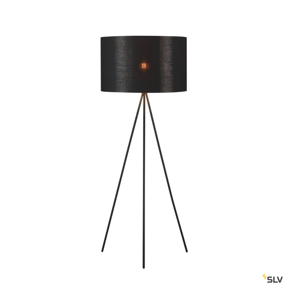 SLV FENDA, floor stand, A60, black, without shade, max. 40 W 155490
