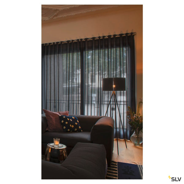 SLV FENDA, floor stand, A60, black, without shade, max. 40 W 155490