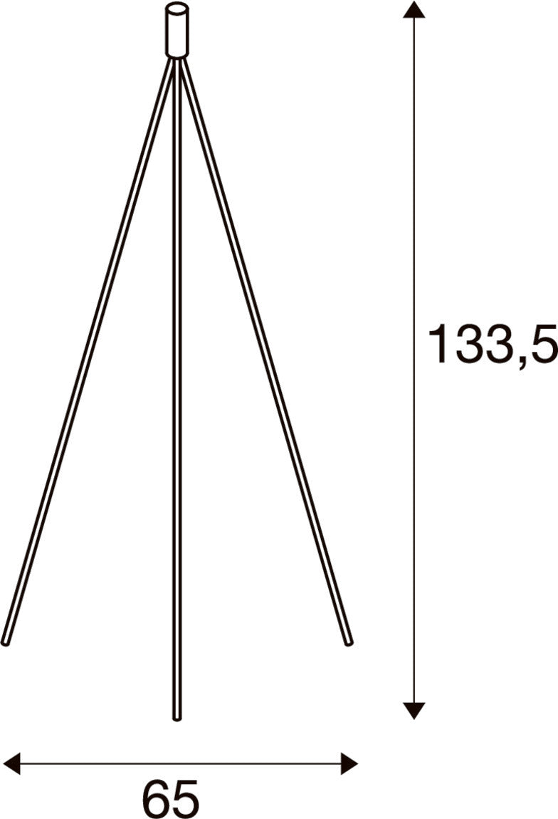 SLV FENDA, floor stand, A60, black, without shade, max. 40 W 155490