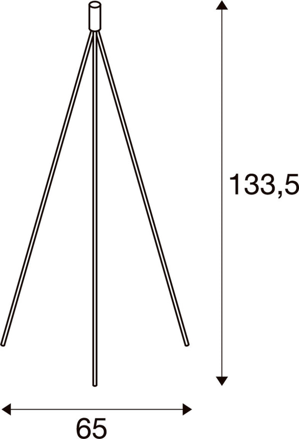 SLV FENDA, floor stand, A60, black, without shade, max. 40 W 155490