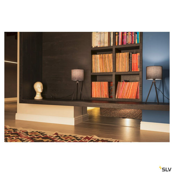 SLV FENDA, table lamp, lamp base, A60, black, without shade, max. 40 W, incl. switch in the power cable 155540