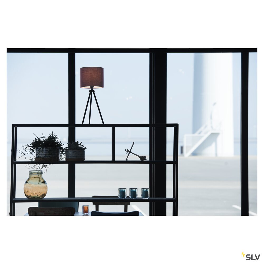 SLV FENDA, table lamp, lamp base, A60, black, without shade, max. 40 W, incl. switch in the power cable 155540