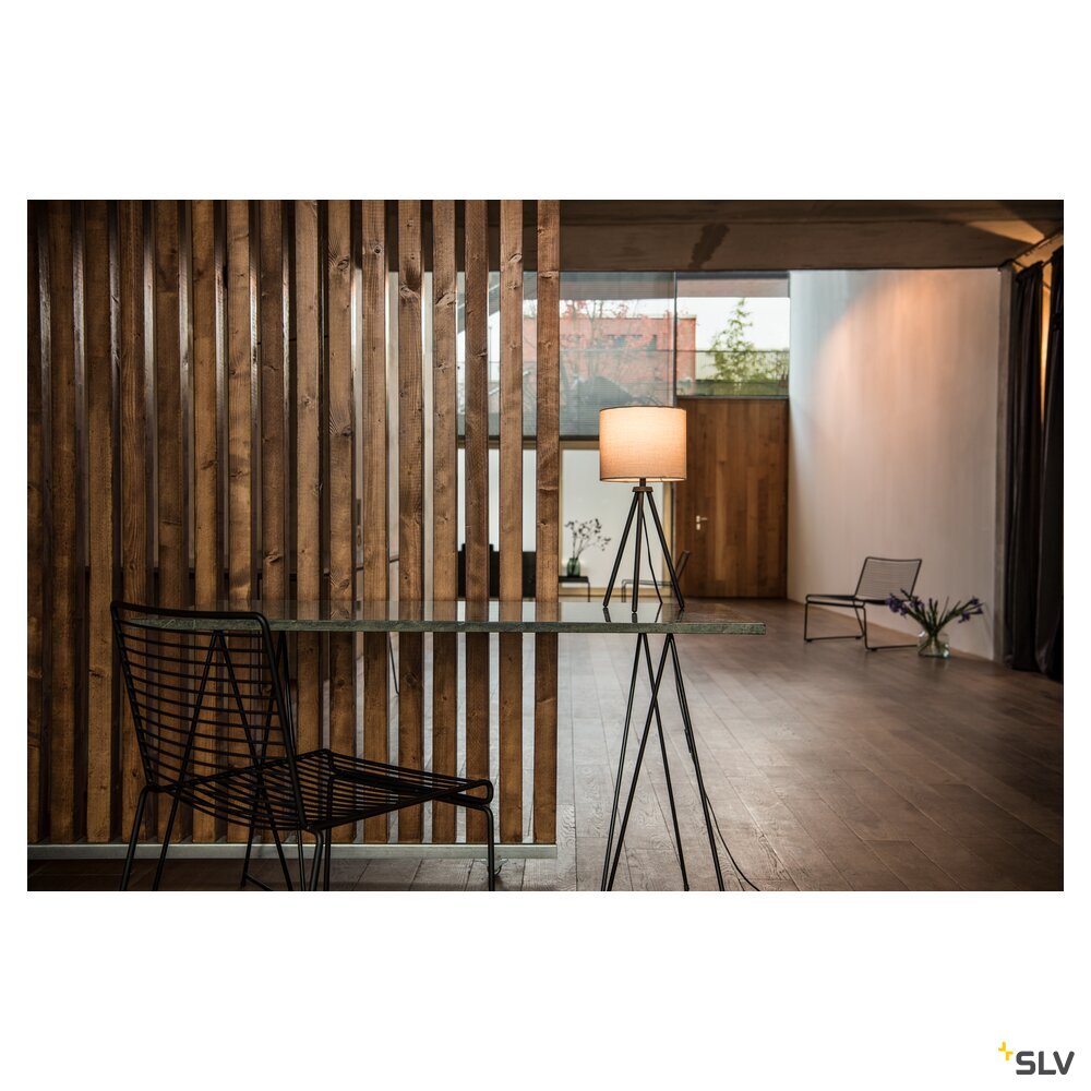 SLV FENDA, table lamp, lamp base, A60, black, without shade, max. 40 W, incl. switch in the power cable 155540