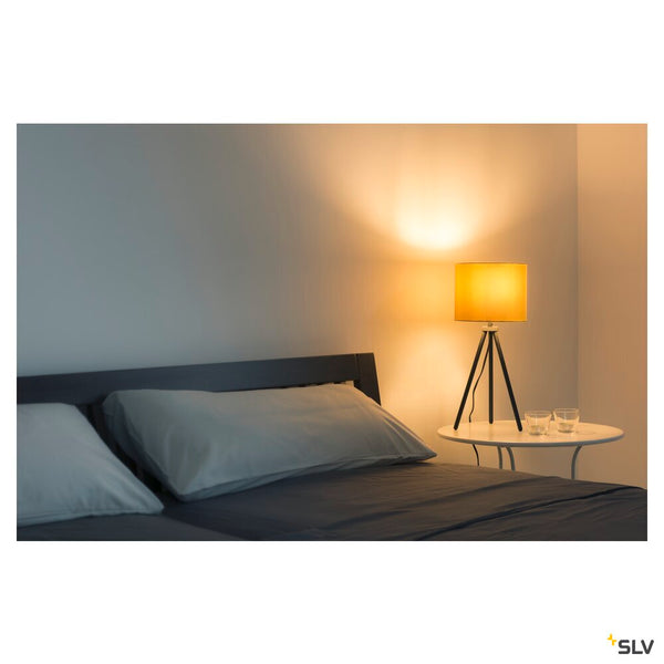 SLV FENDA, table lamp, lamp base, A60, black, without shade, max. 40 W, incl. switch in the power cable 155540