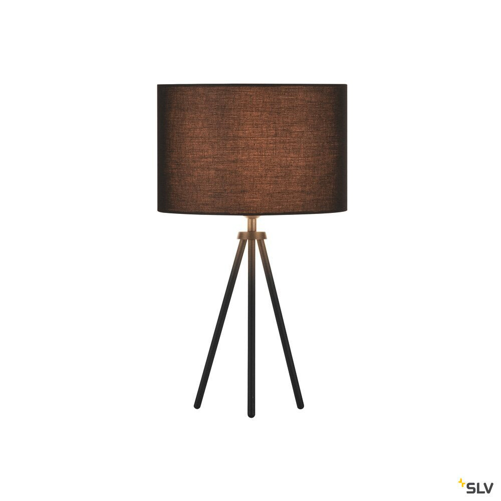 SLV FENDA, table lamp, lamp base, A60, black, without shade, max. 40 W, incl. switch in the power cable 155540