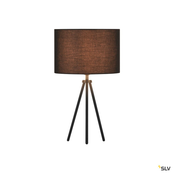 SLV FENDA, table lamp, lamp base, A60, black, without shade, max. 40 W, incl. switch in the power cable 155540