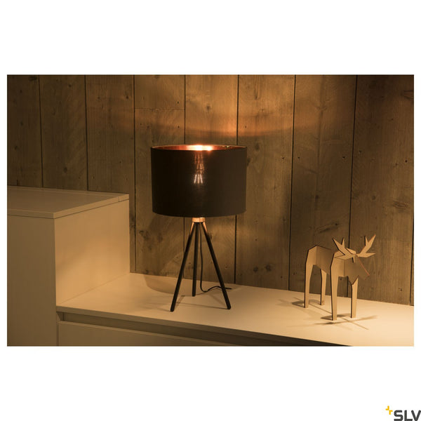 SLV FENDA lamp shade, D300/ H200, black/copper 155592