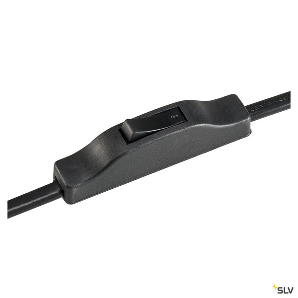 SLV FENDA, table lamp, lamp base, A60, black, without shade, max. 40 W, incl. switch in the power cable 155540