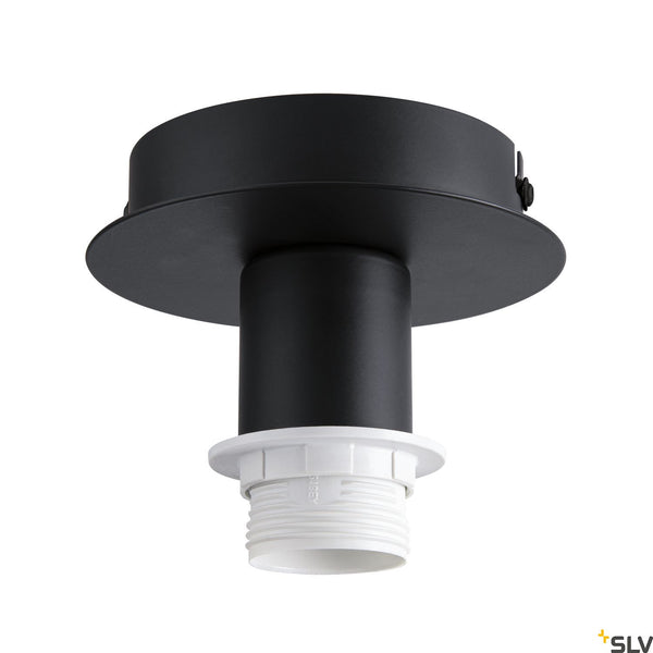 SLV FENDA E27 ceiling light, black , without shade 155550