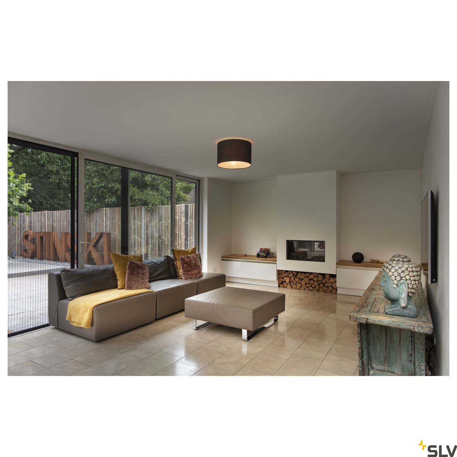 SLV FENDA E27 ceiling light, white , without shade 155551