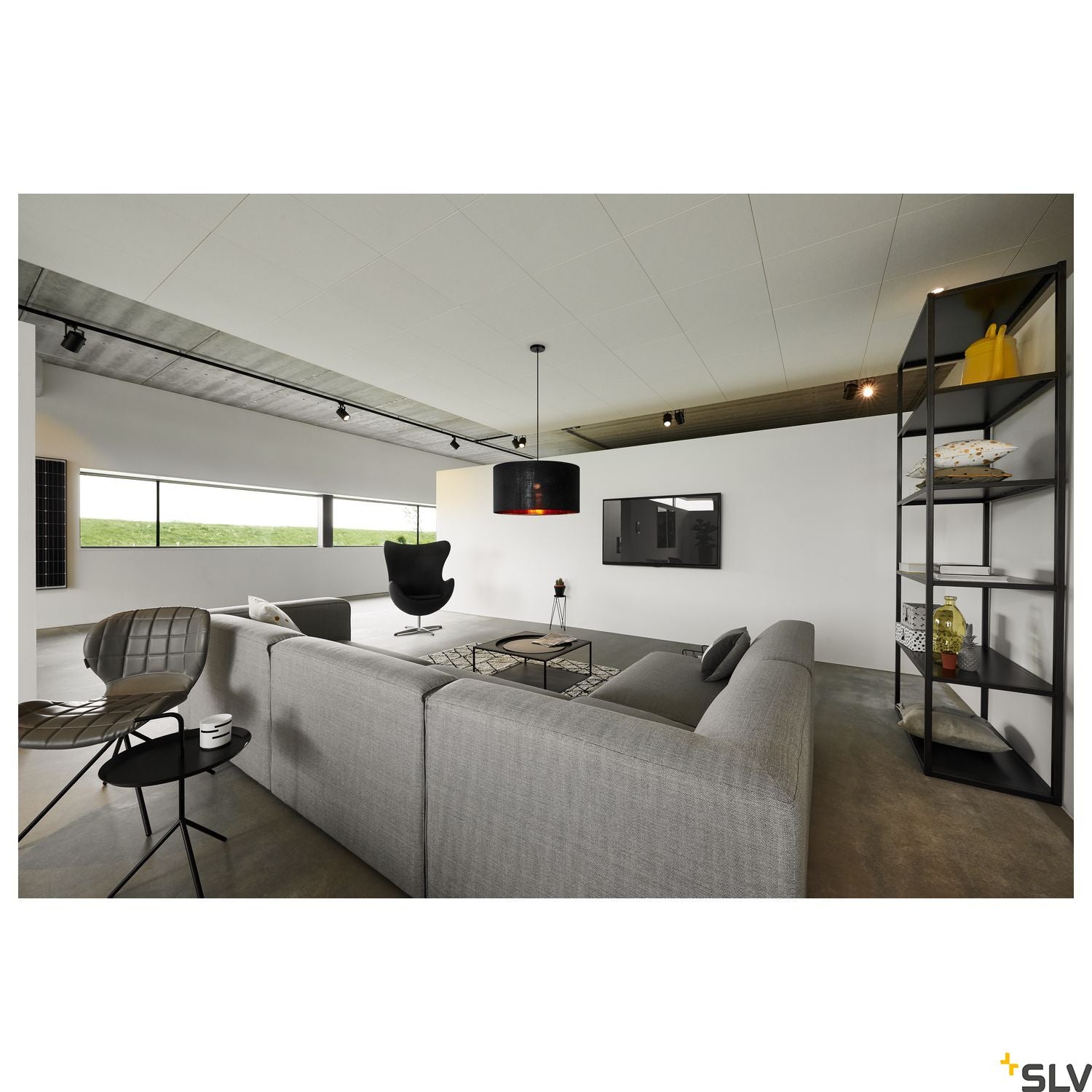 SLV FENDA shade, black/copper, Ø70cm 1000580