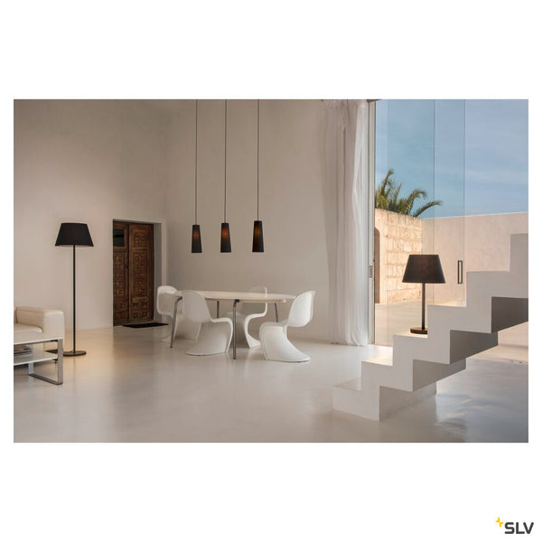 SLV FENDA, table lamp, lamp base, A60, black, without shade, max. 60 W 155780