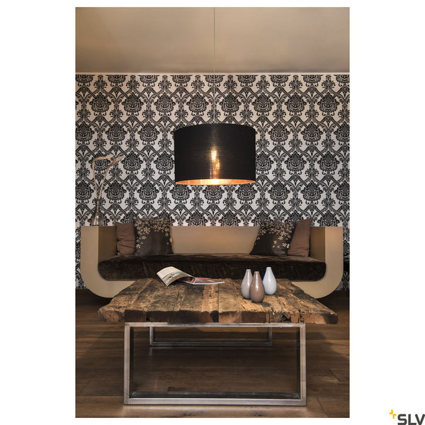 SLV FENDA lamp shade, D455/ H280, black/copper 156122