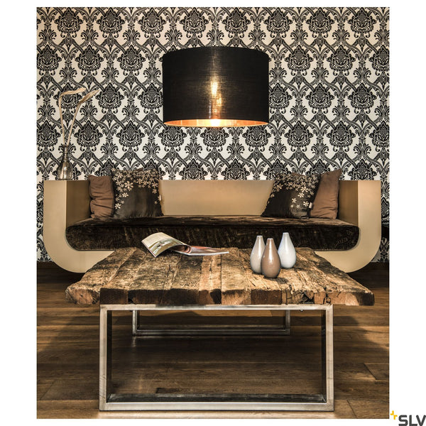 SLV FENDA lamp shade, D455/ H280, black/copper 156122