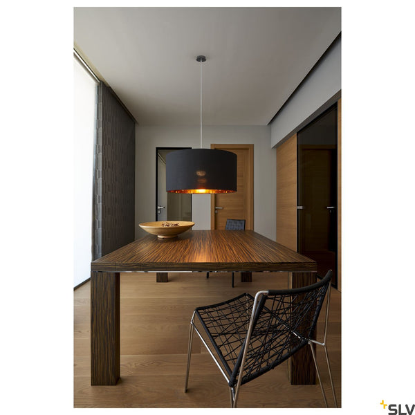 SLV FENDA lamp shade, D455/ H280, black/copper 156122