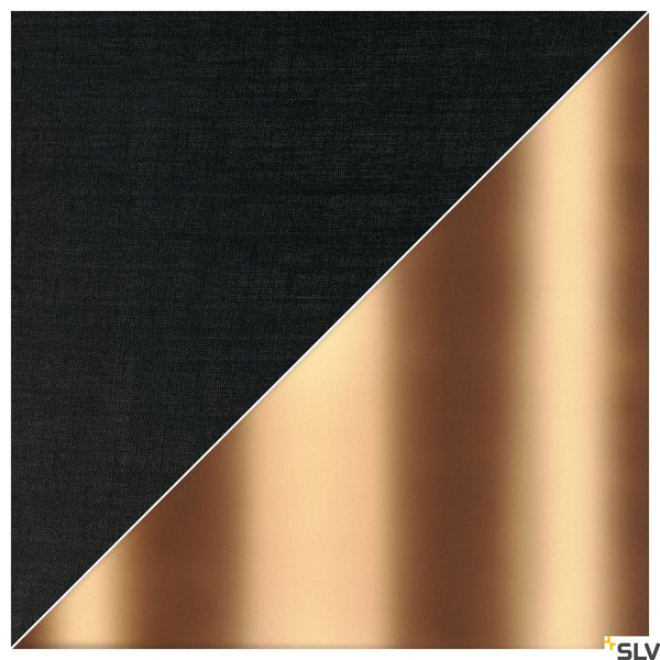 SLV FENDA lamp shade, D300/ H200, black/copper 155592