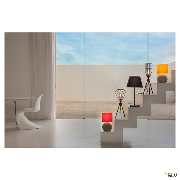 SLV FENDA, table lamp, lamp base, A60, black, without shade, max. 60 W 155780