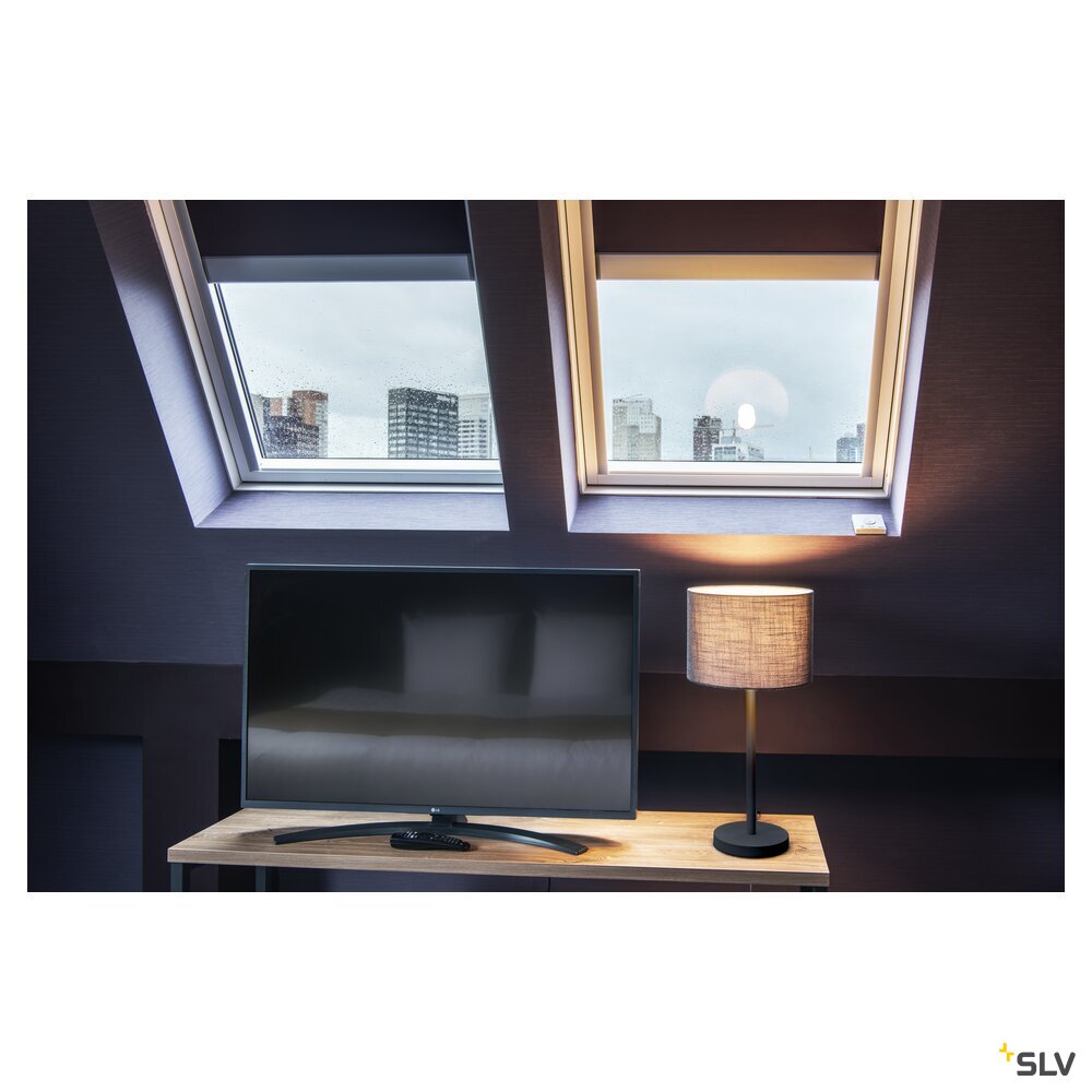 SLV FENDA, table lamp, lamp base, A60, black, without shade, max. 60 W 155780