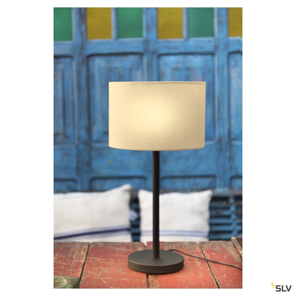 SLV FENDA, table lamp, lamp base, A60, black, without shade, max. 60 W 155780