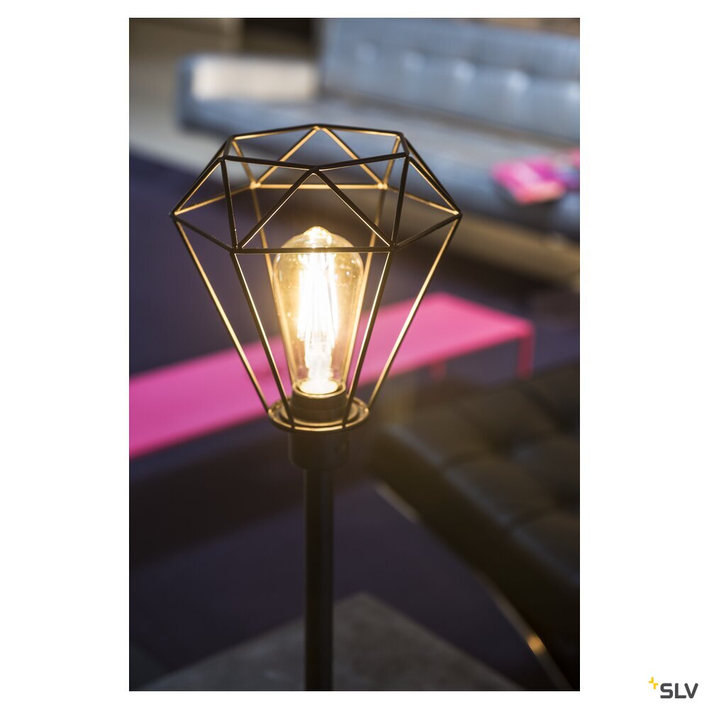 SLV FENDA, table lamp, lamp base, A60, black, without shade, max. 60 W 155780