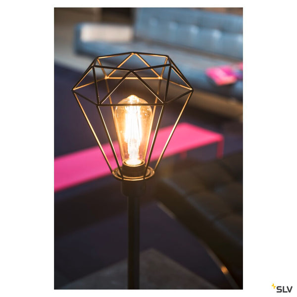 SLV FENDA, table lamp, lamp base, A60, black, without shade, max. 60 W 155780