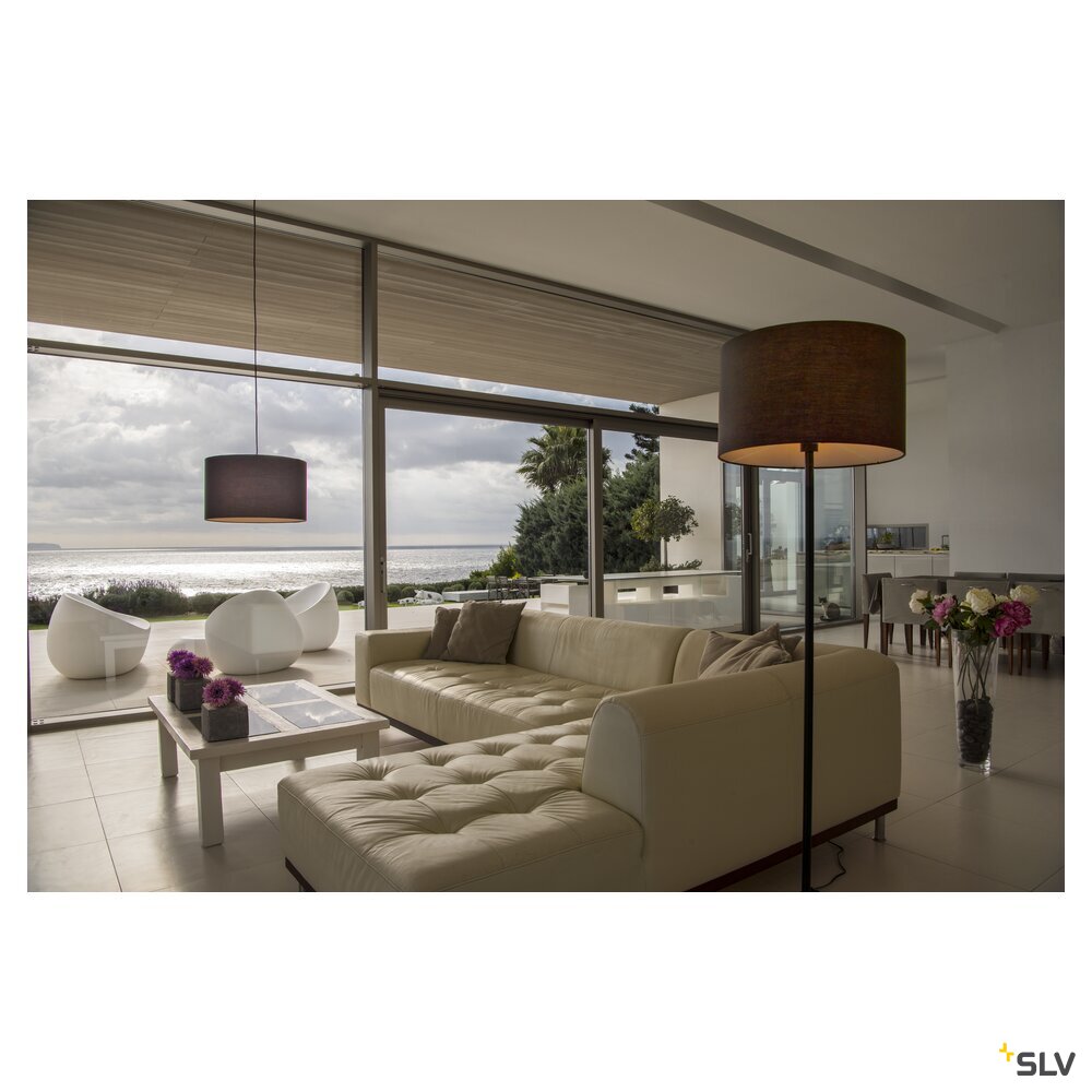 SLV FENDA, floor stand, lamp base, TC-(D,H,T,Q)SE, black, without shade, max. 60 W 155790