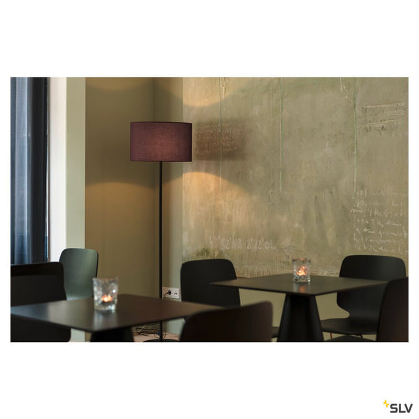 SLV FENDA, floor stand, lamp base, TC-(D,H,T,Q)SE, black, without shade, max. 60 W 155790