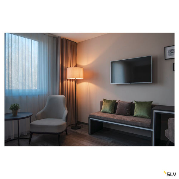 SLV FENDA, floor stand, lamp base, TC-(D,H,T,Q)SE, black, without shade, max. 60 W 155790