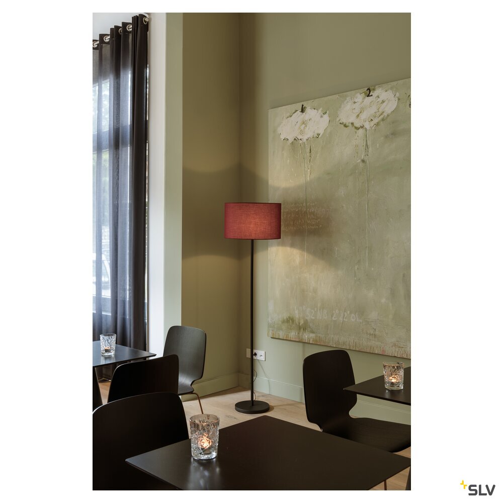 SLV FENDA, floor stand, lamp base, TC-(D,H,T,Q)SE, black, without shade, max. 60 W 155790