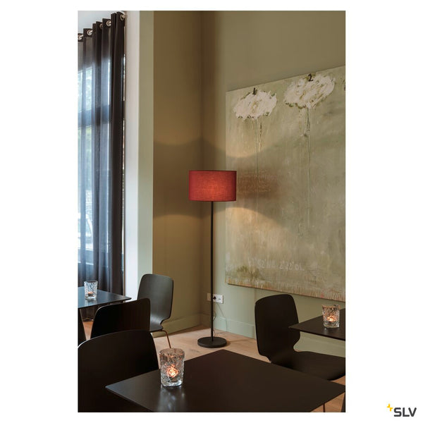 SLV FENDA, floor stand, lamp base, TC-(D,H,T,Q)SE, black, without shade, max. 60 W 155790