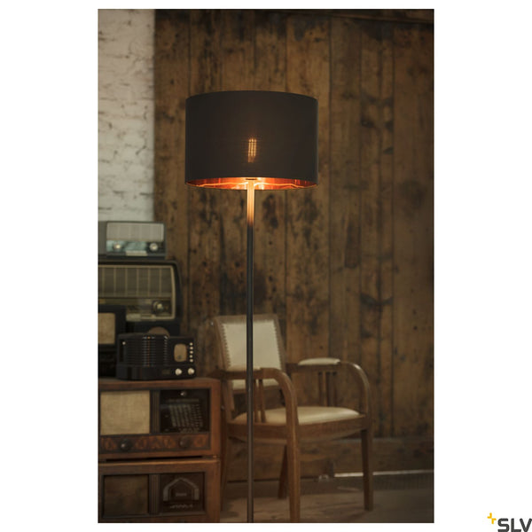 SLV FENDA lamp shade, D455/ H280, black/copper 156122