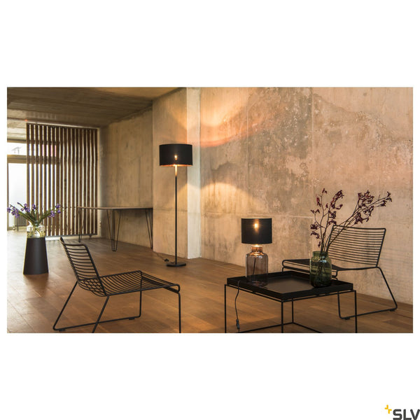 SLV FENDA lamp shade, D455/ H280, black/copper 156122