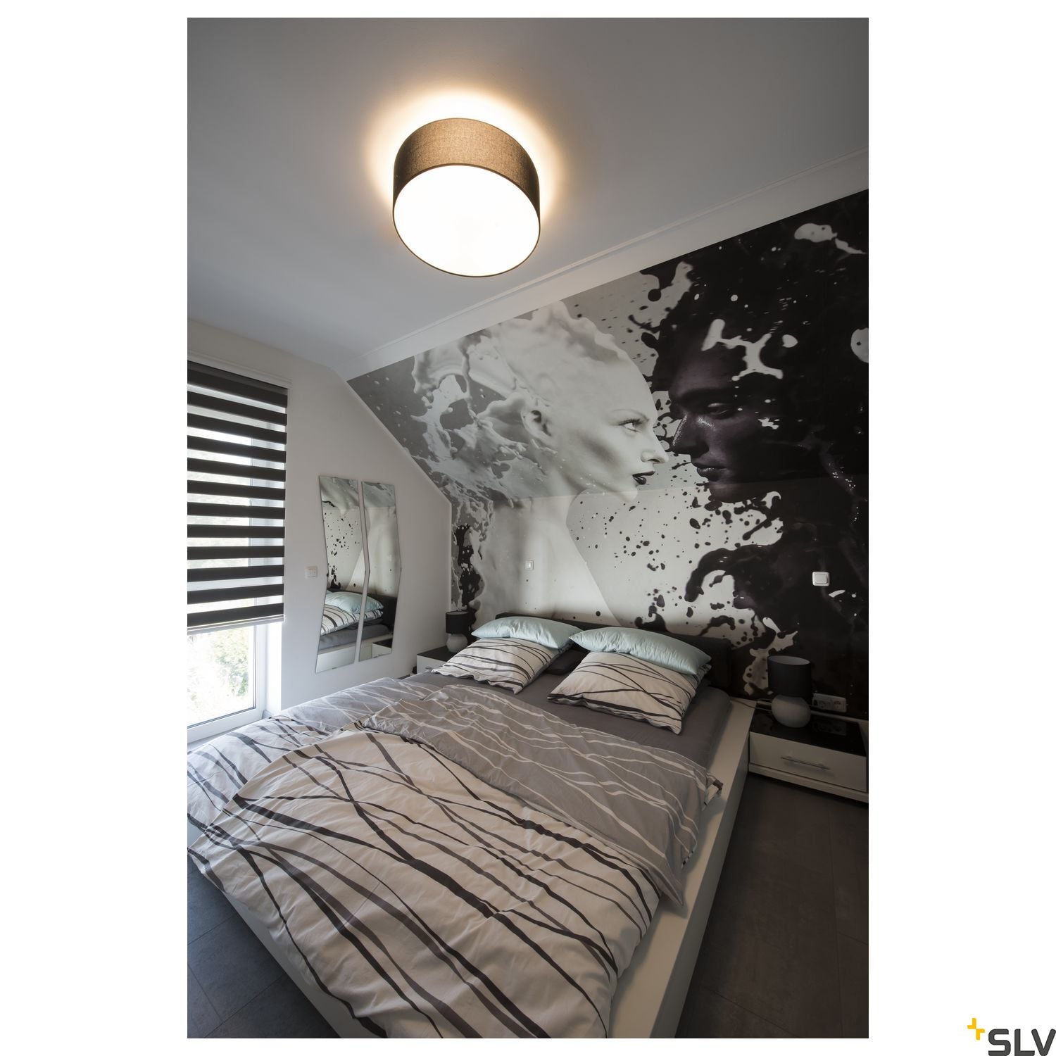 SLV TENORA ceiling light, CL-1, black, E27, max. 60W 156050