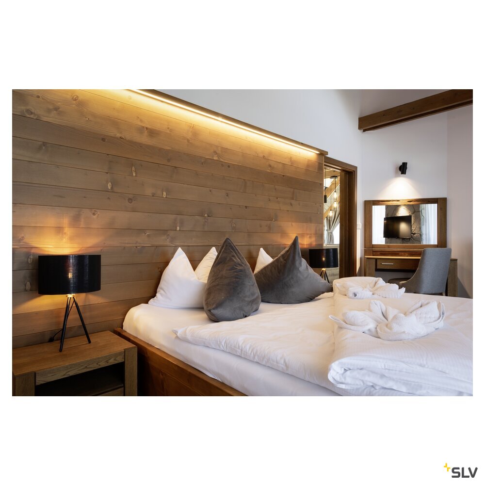 SLV FENDA, table lamp, lamp base, A60, black, without shade, max. 40 W, incl. switch in the power cable 155540