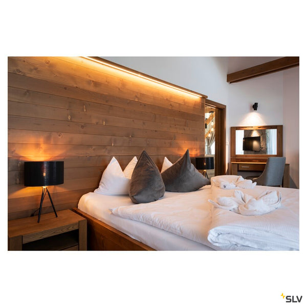 SLV FENDA, table lamp, lamp base, A60, black, without shade, max. 40 W, incl. switch in the power cable 155540
