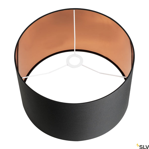 SLV FENDA lamp shade, D455/ H280, black/copper 156122