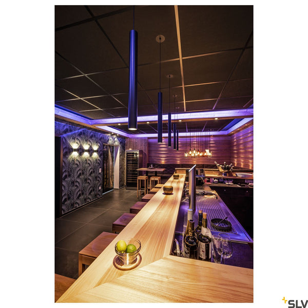 SLV FENDA E27 pendant, black, without canopy, without shade, open cable 132660